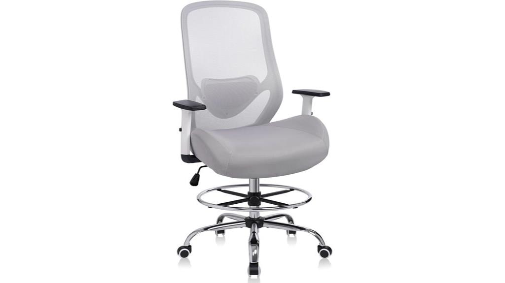 adjustable lumbar drafting chair