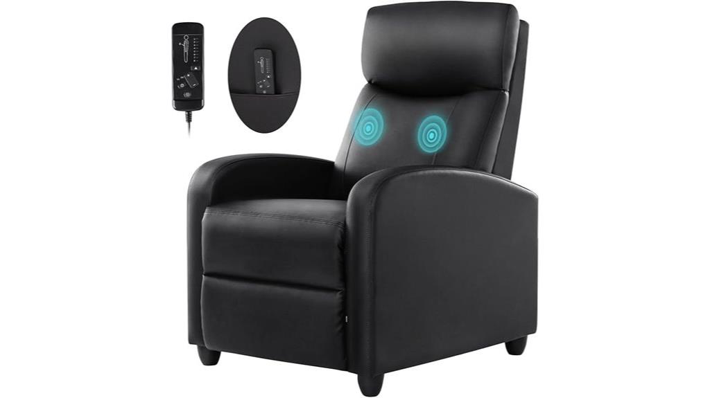 adjustable lumbar recliner chair