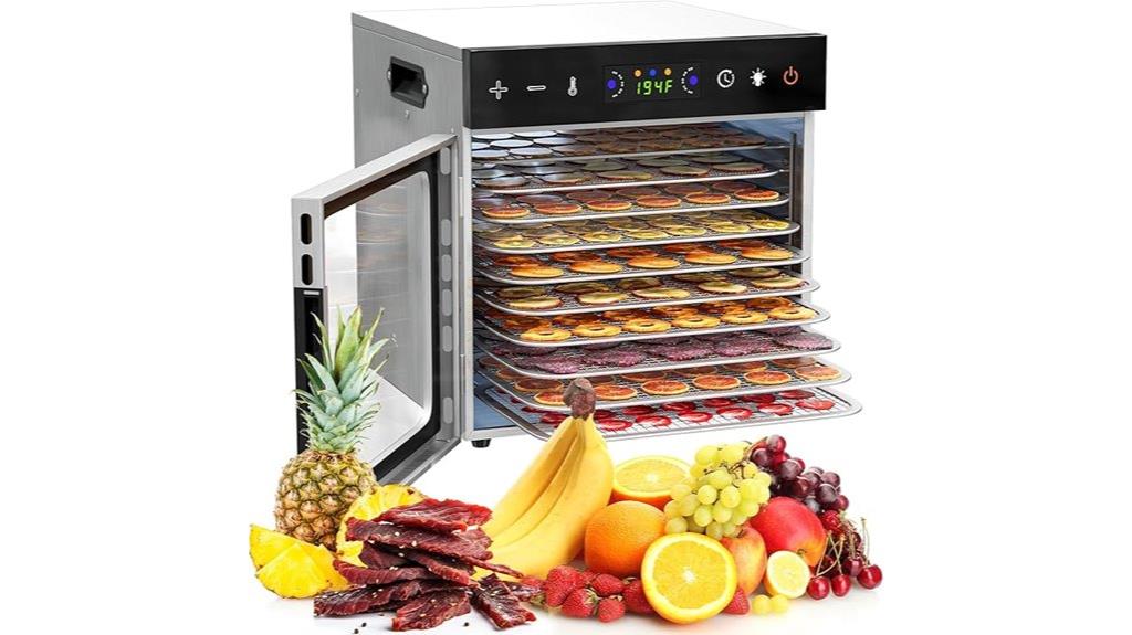 adjustable temperature digital dehydrator
