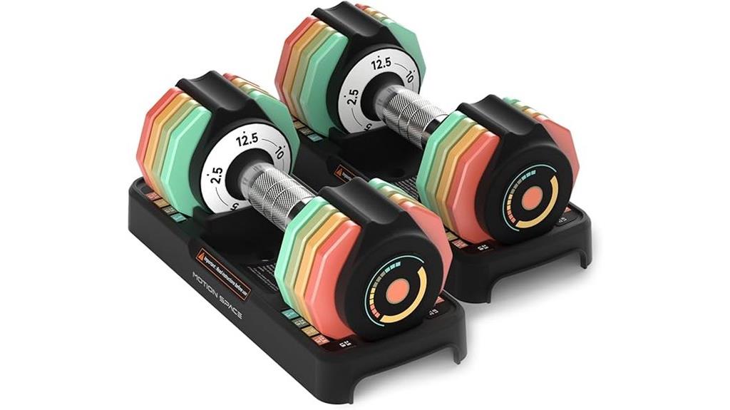 adjustable weight dumbbell set