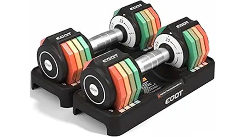 adjustable weight dumbbell set