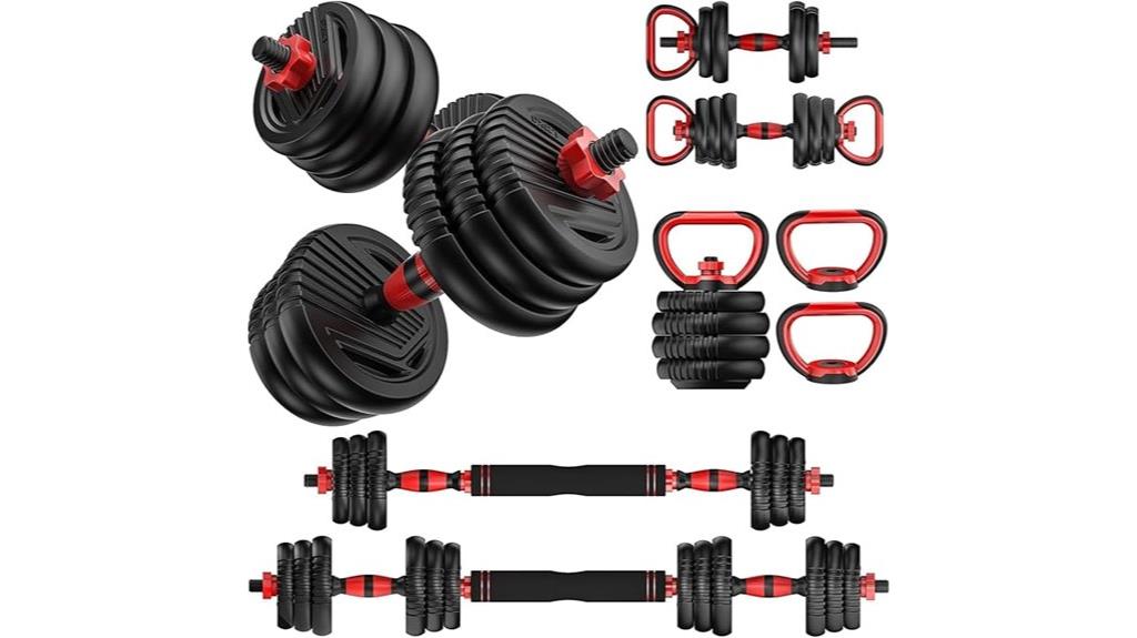 adjustable weight dumbbell set