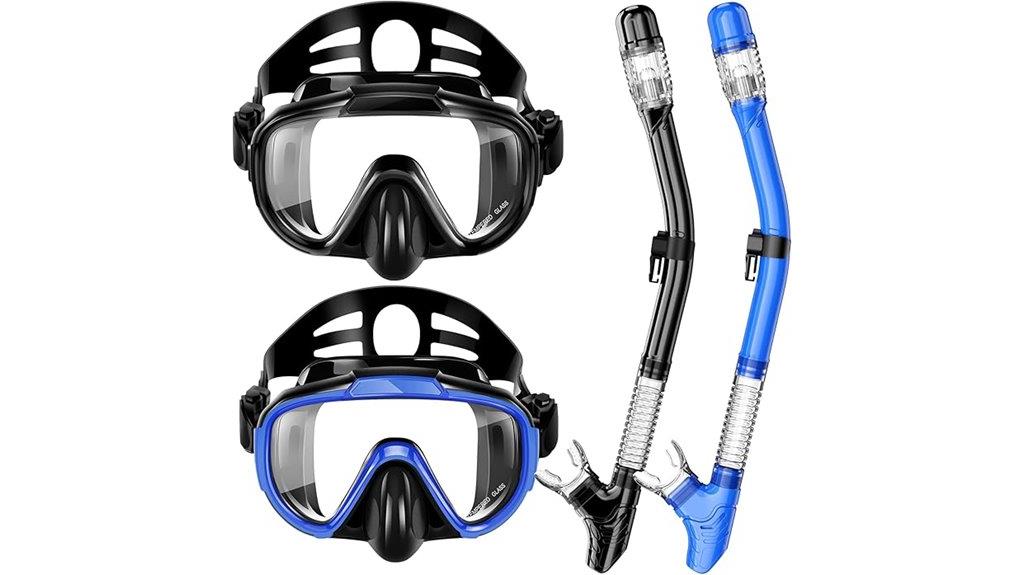 adult anti leak snorkeling gear