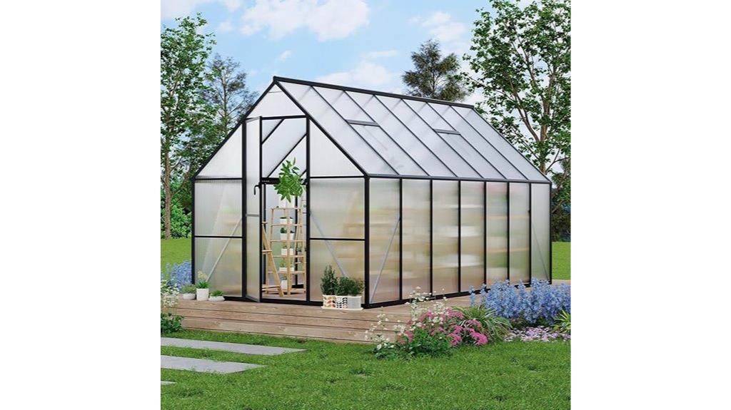 aluminum greenhouse with roof