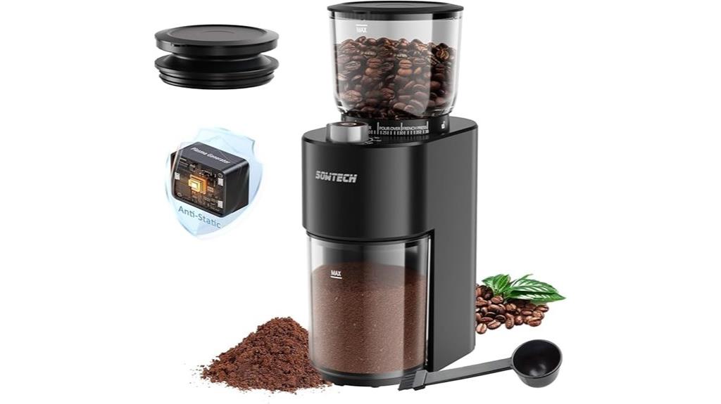 anti static adjustable coffee grinder