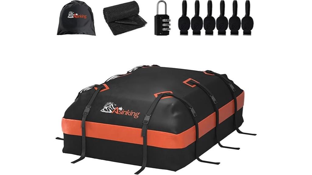 asinking car roof bag