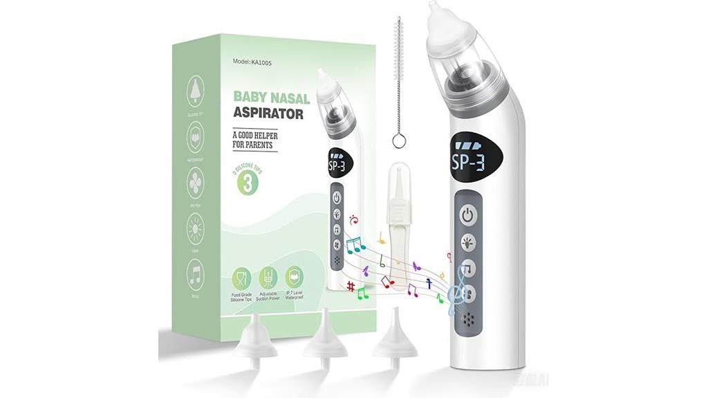 baby nasal aspirator with soothing features