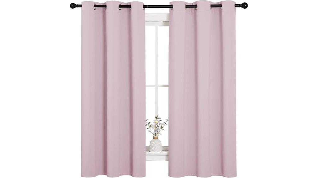 baby pink insulated curtains