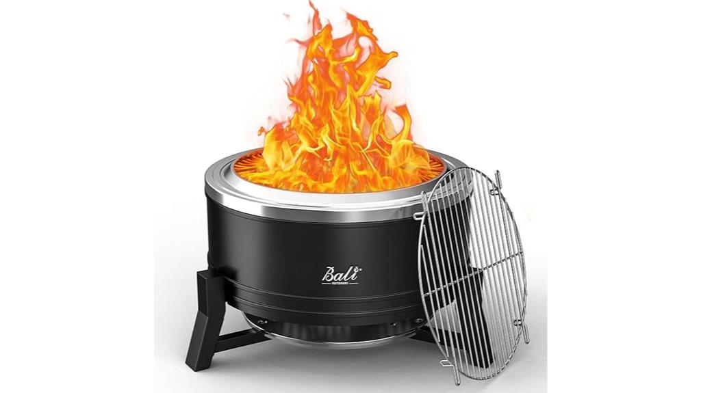 bali outdoors 22 inch smokeless firepit
