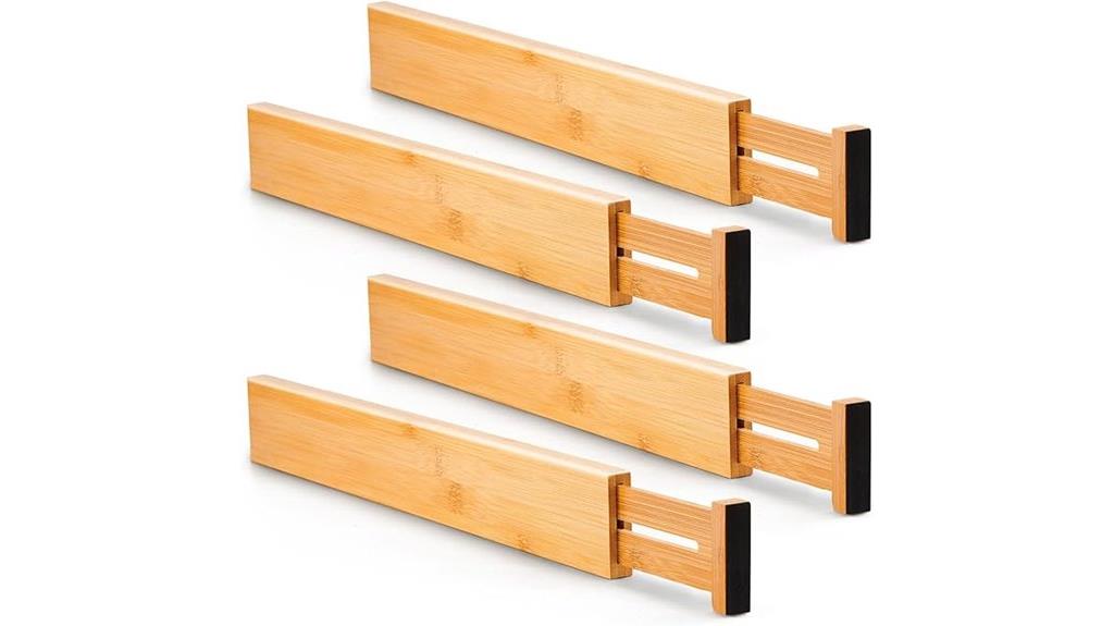 bamboo drawer organizer set