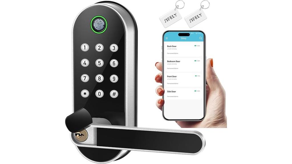 biometric smart lock handle