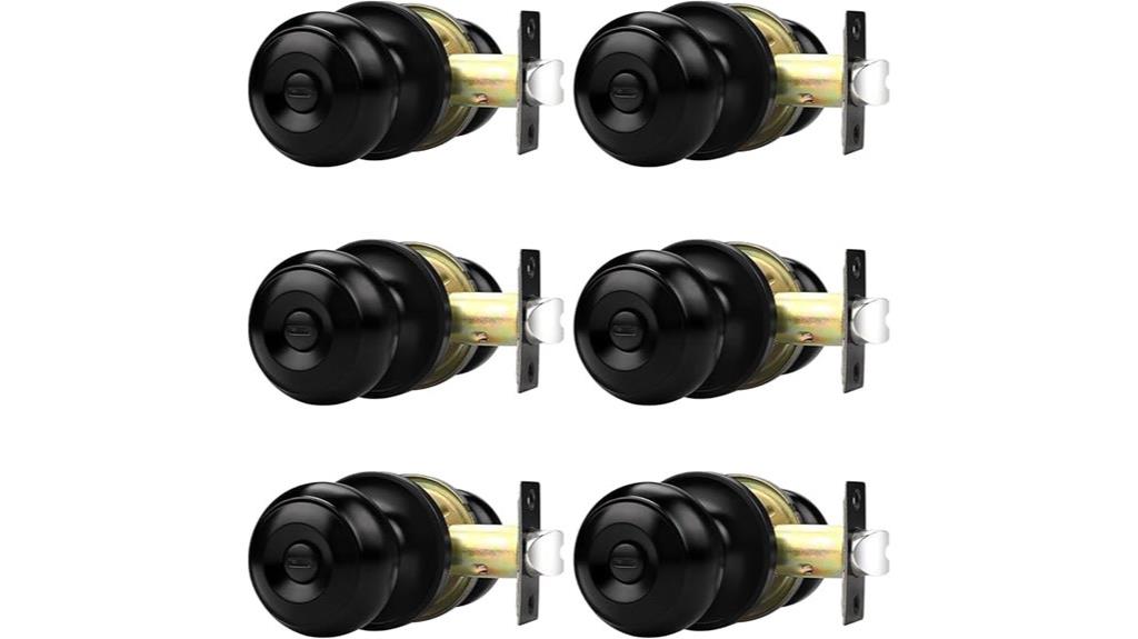 black door knob set