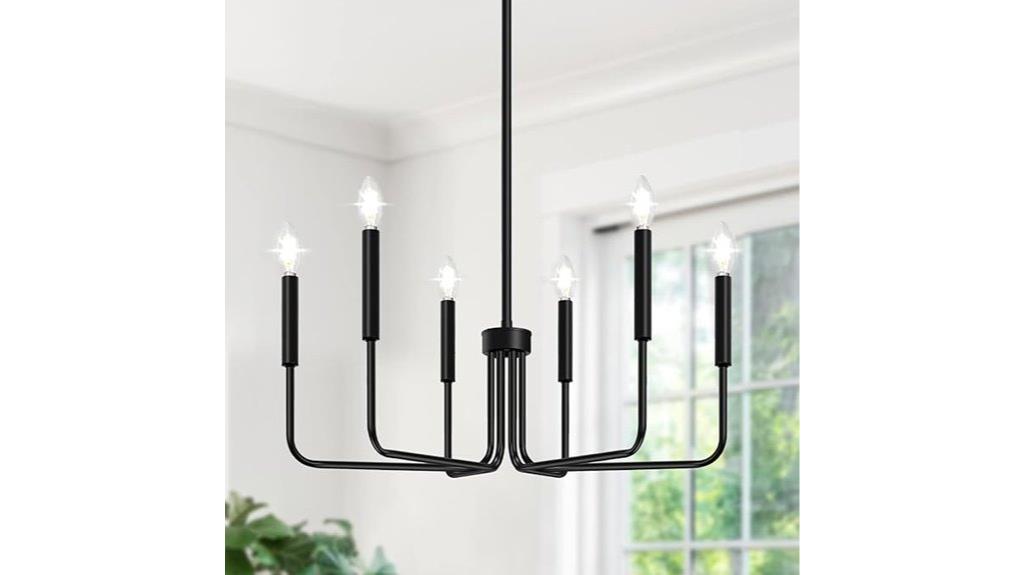 black farmhouse chandelier lighting