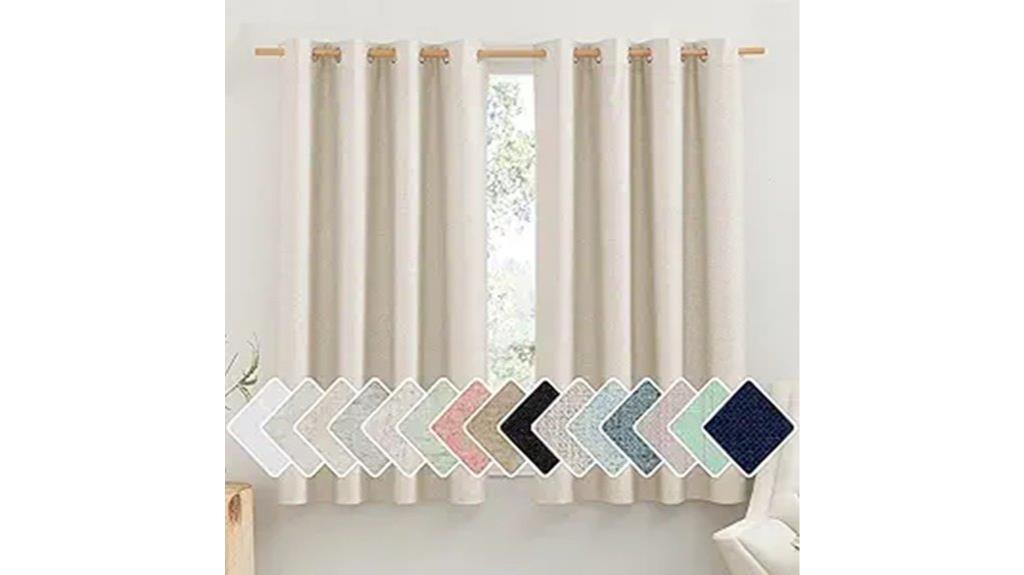 black linen curtain set