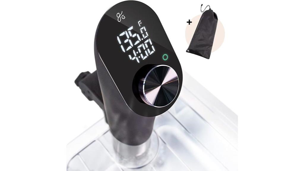 black sous vide kitchen appliance