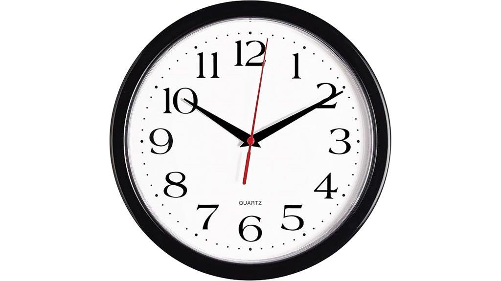 black wall clock