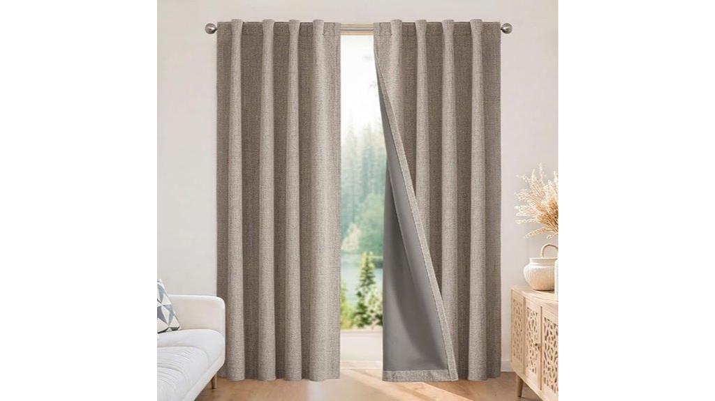 blackout bedroom curtain set