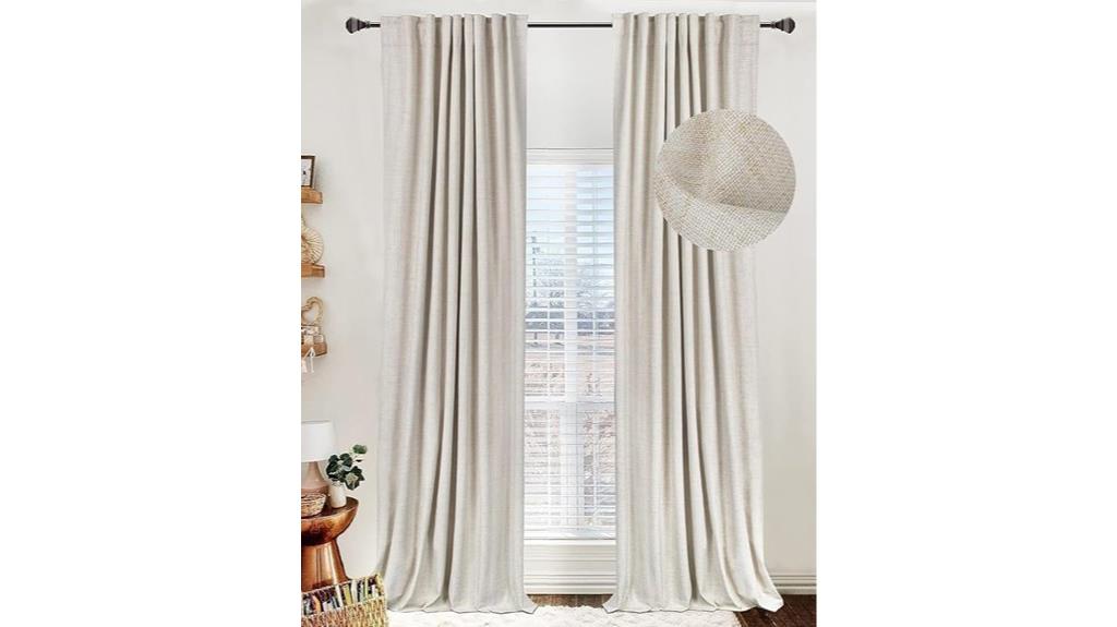 blackout linen curtains set