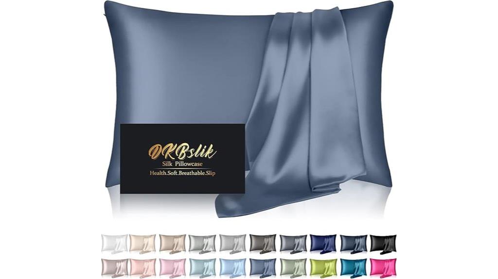 blue ash silk pillowcase