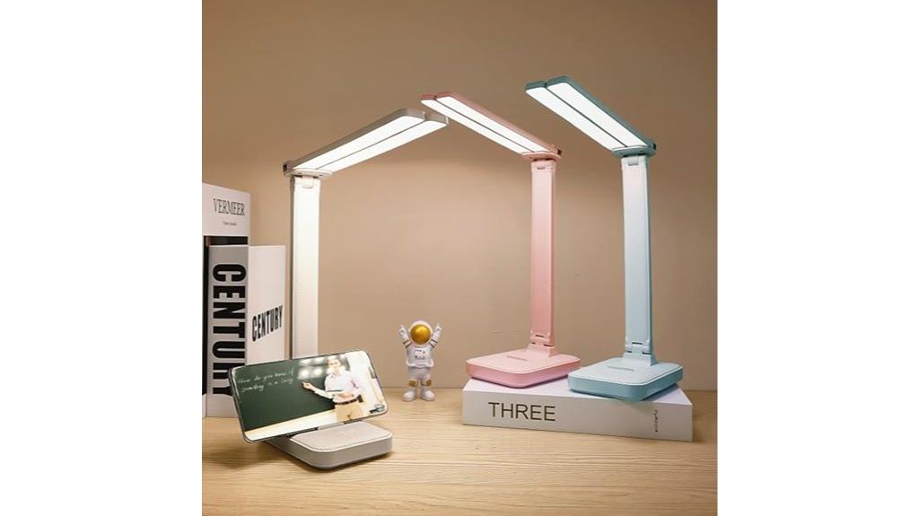 blue rechargeable desk lamp