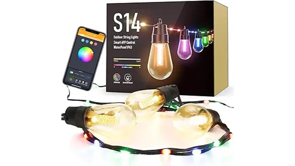 bluetooth controlled outdoor string lights