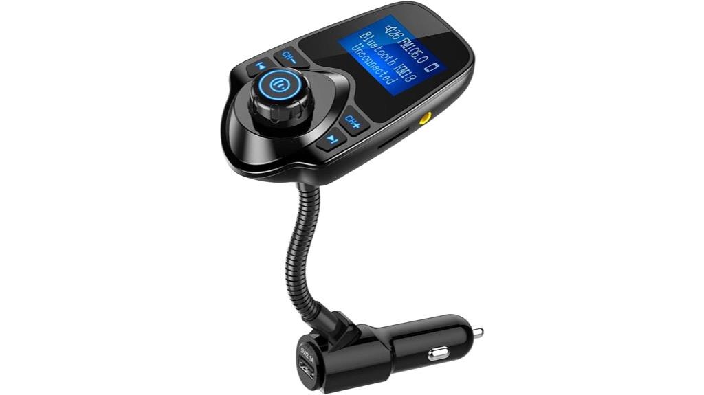 bluetooth fm transmitter with display