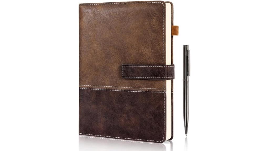 brown leather a5 journal