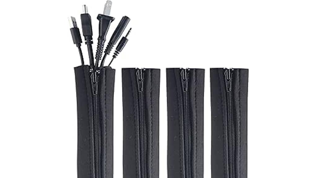 cable management zipper sleeves
