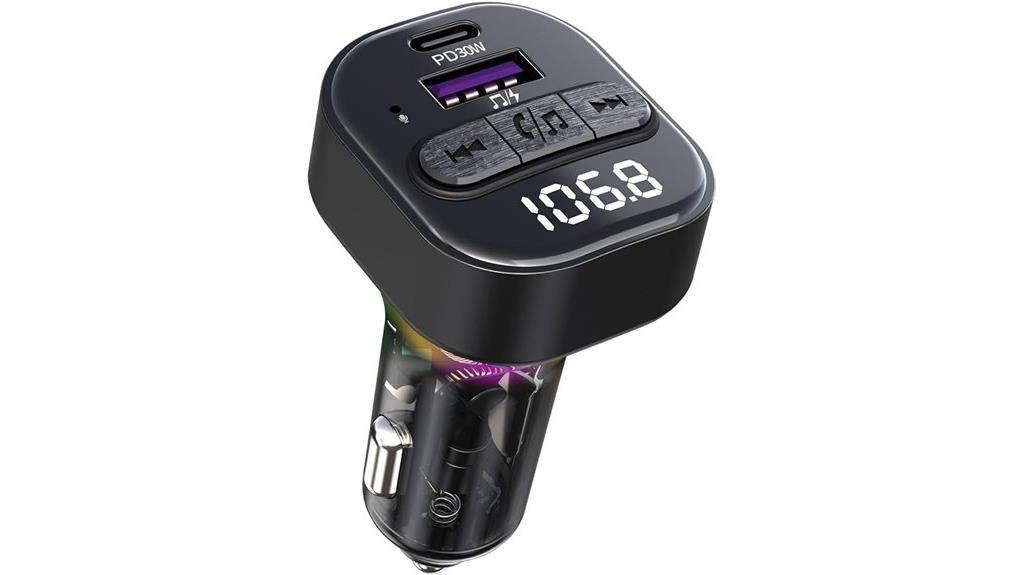 car bluetooth transmitter with charging