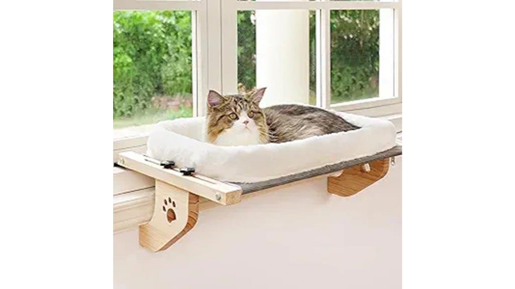 cat window perch with cushion