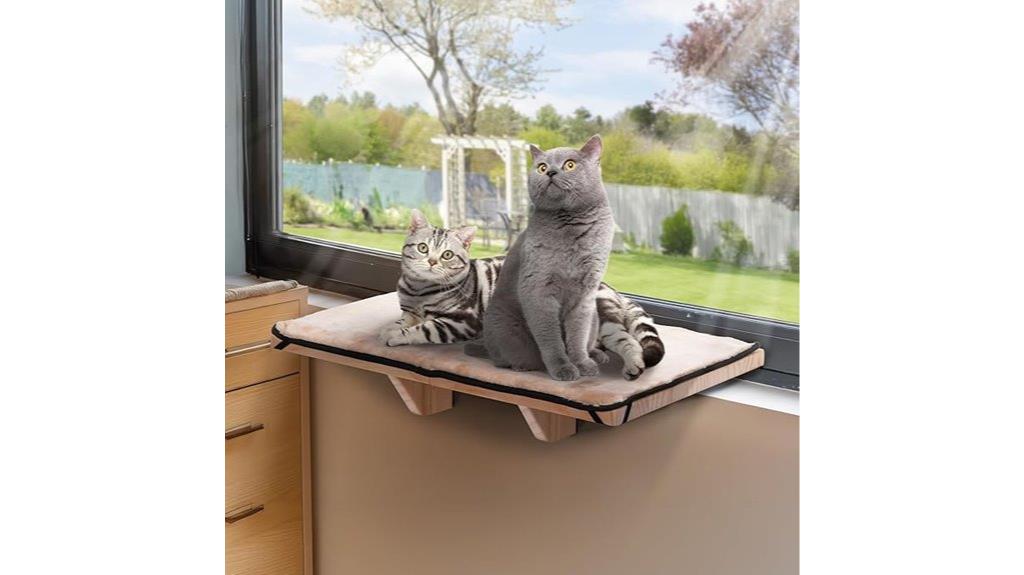 cats window perch with fleece