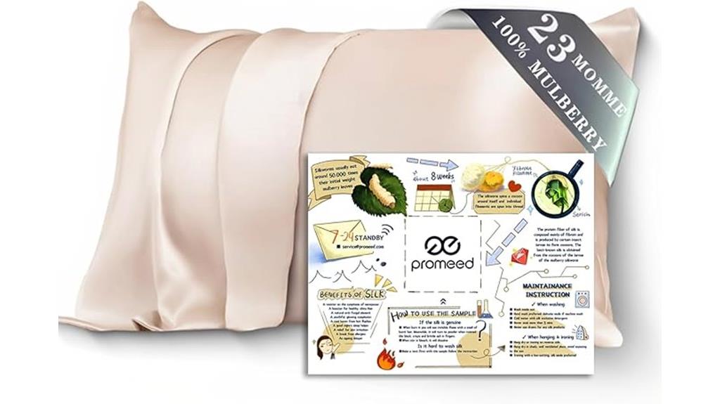 champagne mulberry silk pillowcase