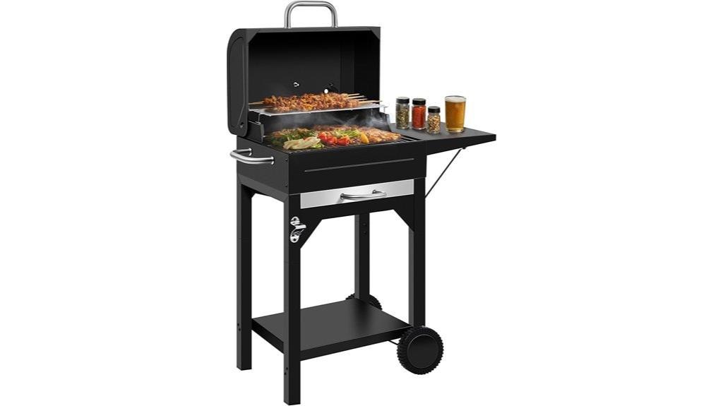 charcoal smoker with offset firebox