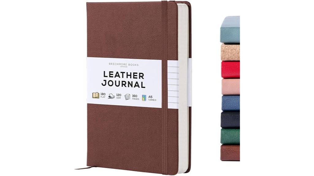 chestnut brown lined notebook