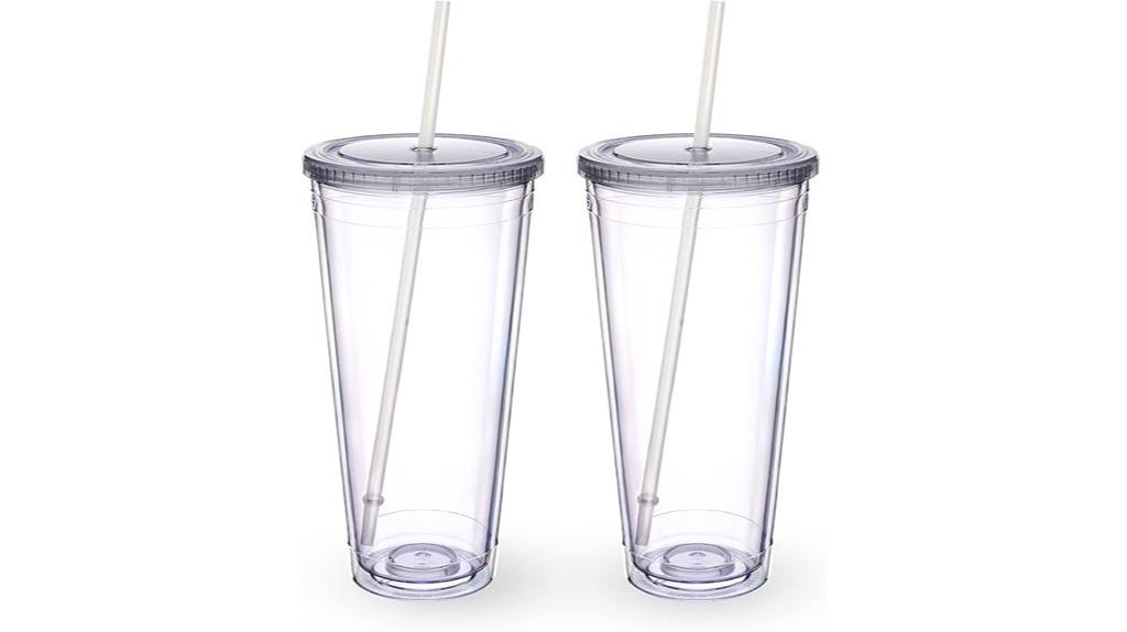 clear acrylic tumblers with lids