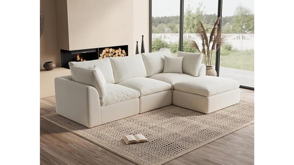 cloud l shaped convertible sofa