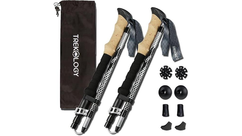 collapsible hiking trekking poles