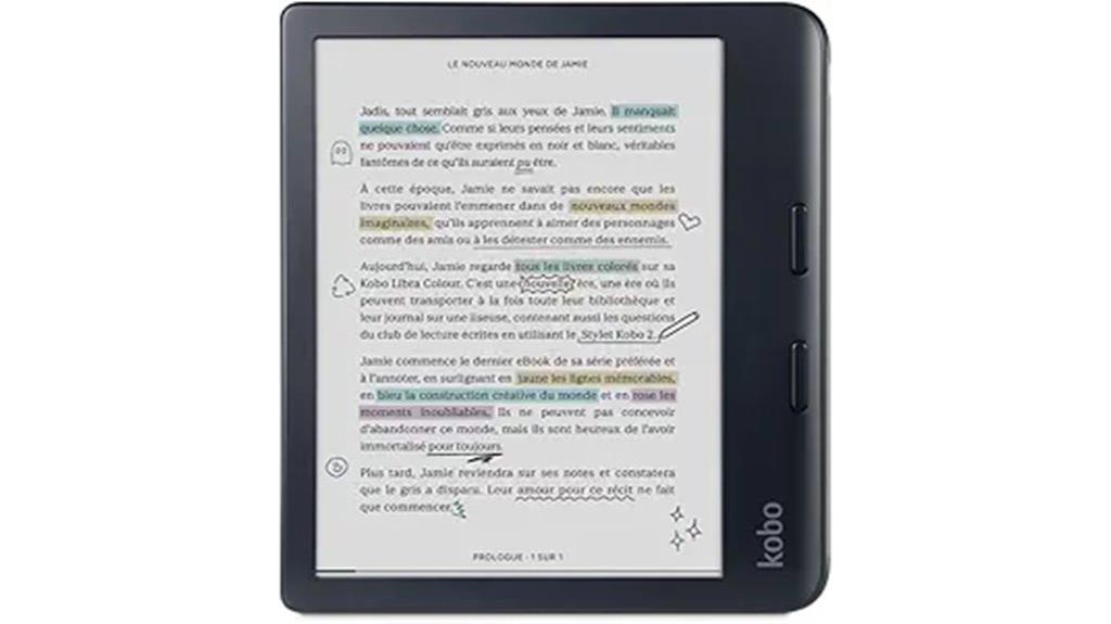 color e ink ereader