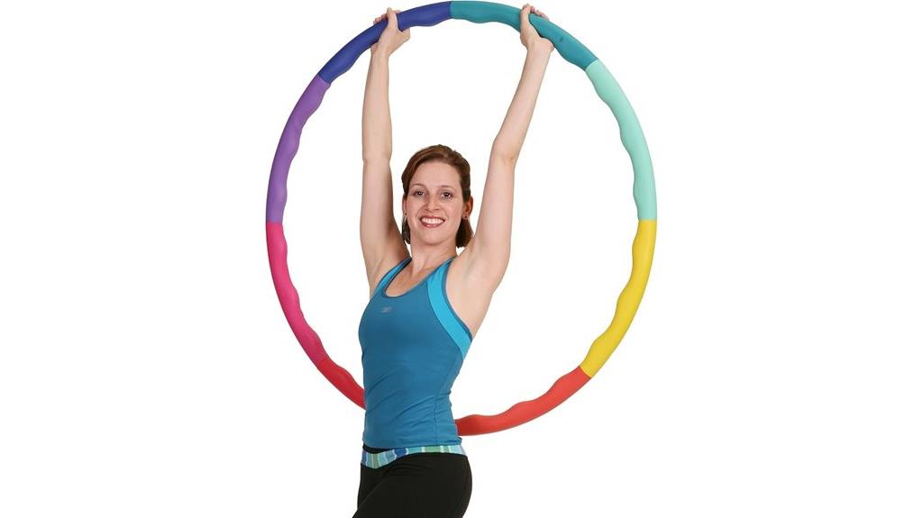 colorful weighted hula hoop
