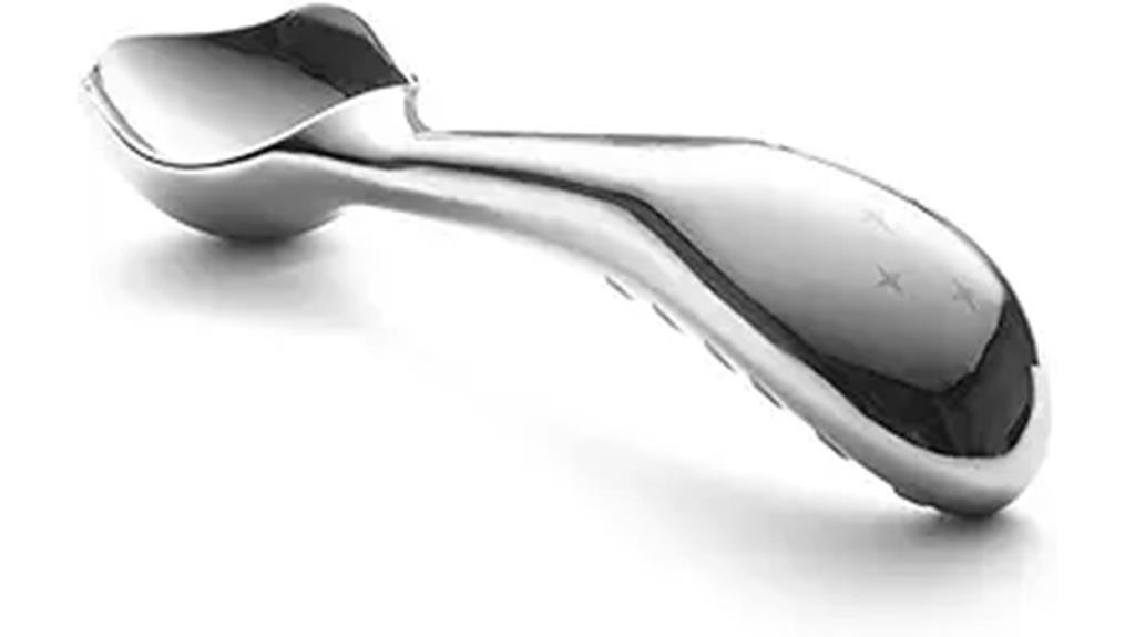 comfortable stainless scoop