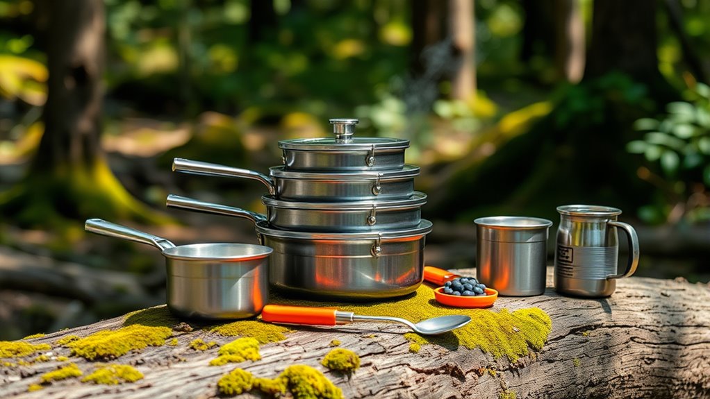 compact camping cookware sets