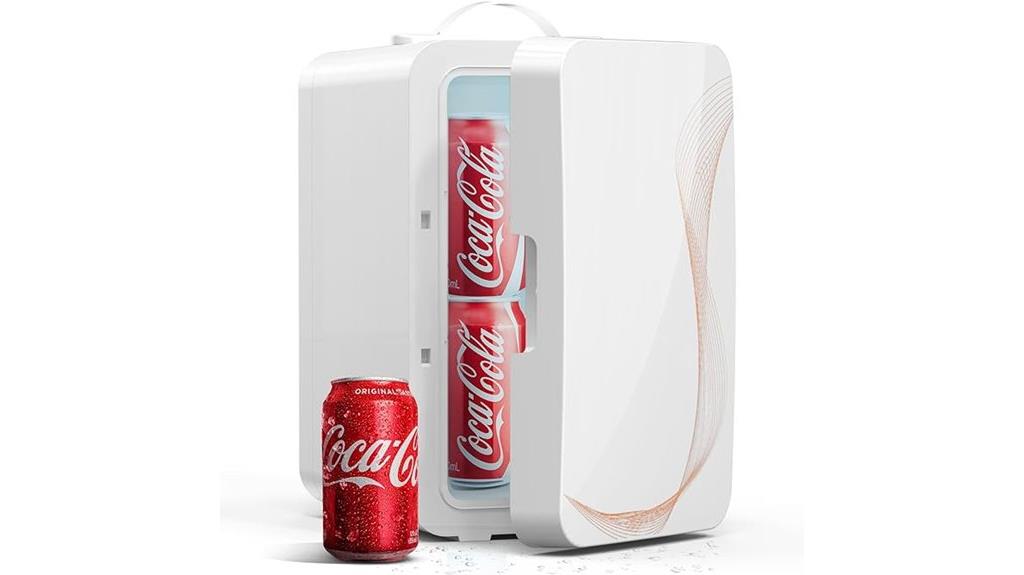 compact skincare beverage fridge