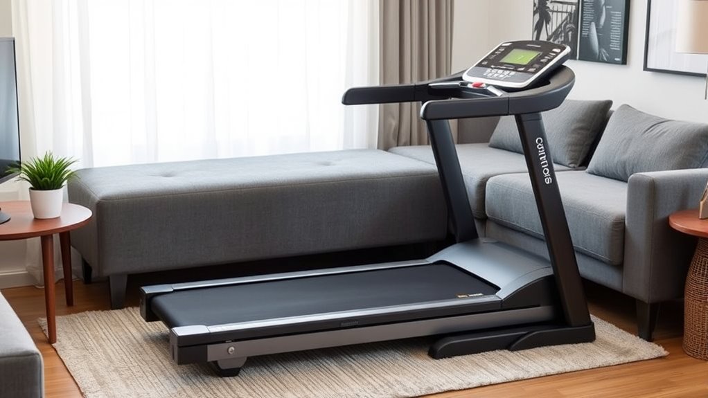 compact space saving treadmill