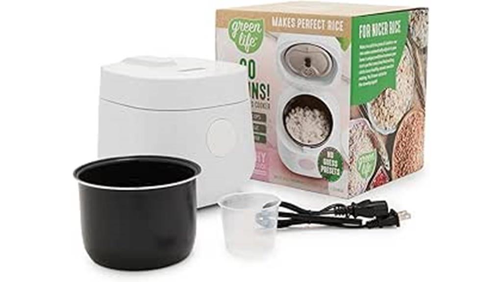 compact white rice cooker
