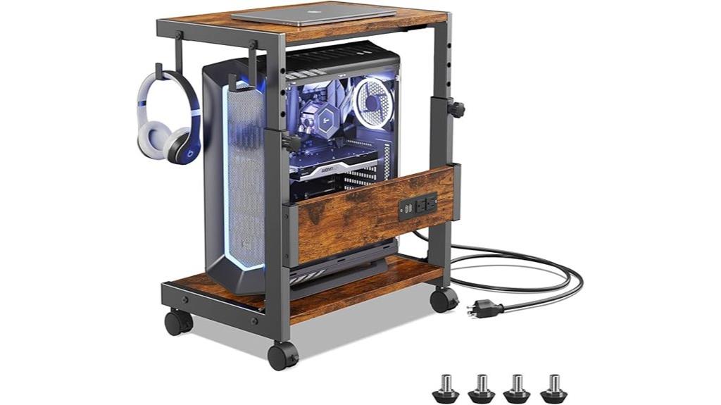 computer stand with charging