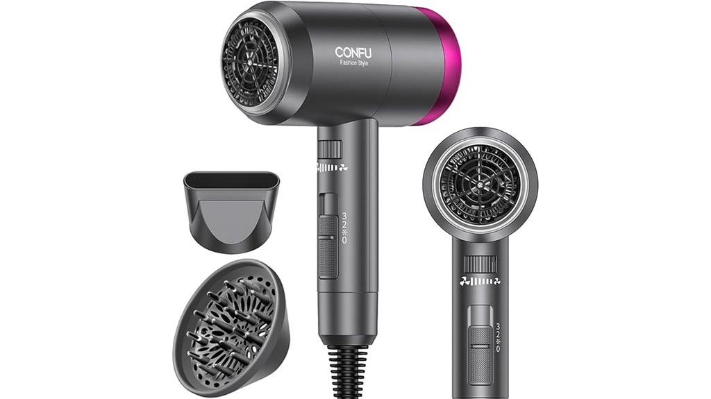 confu 1600w ionic dryer