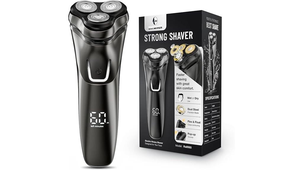 cordless waterproof rotary shaver