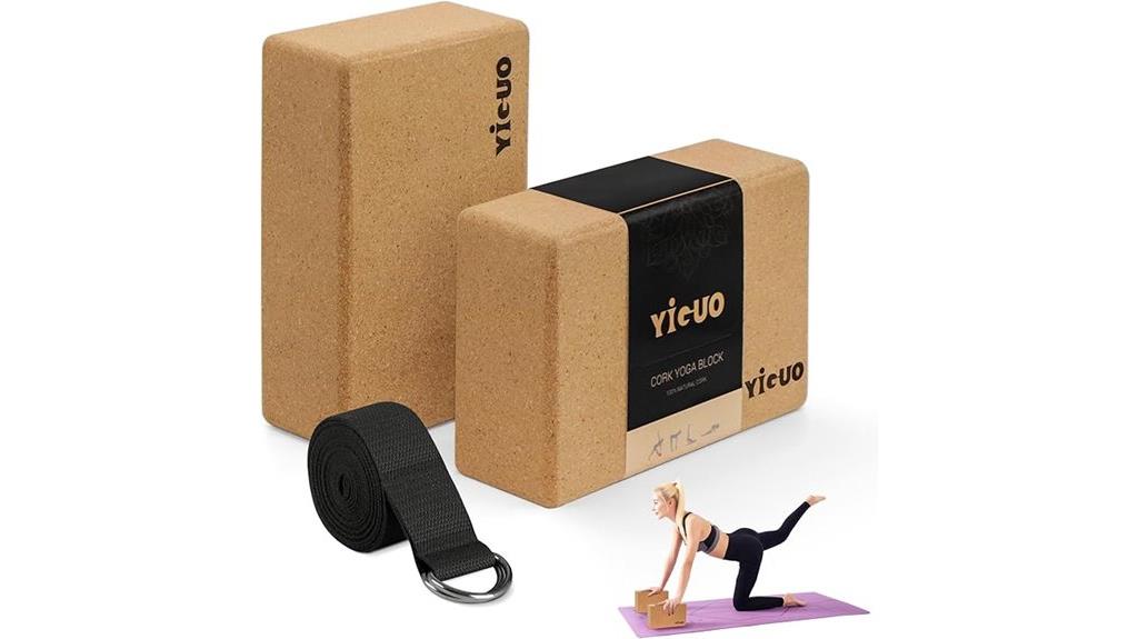 cork yoga block set
