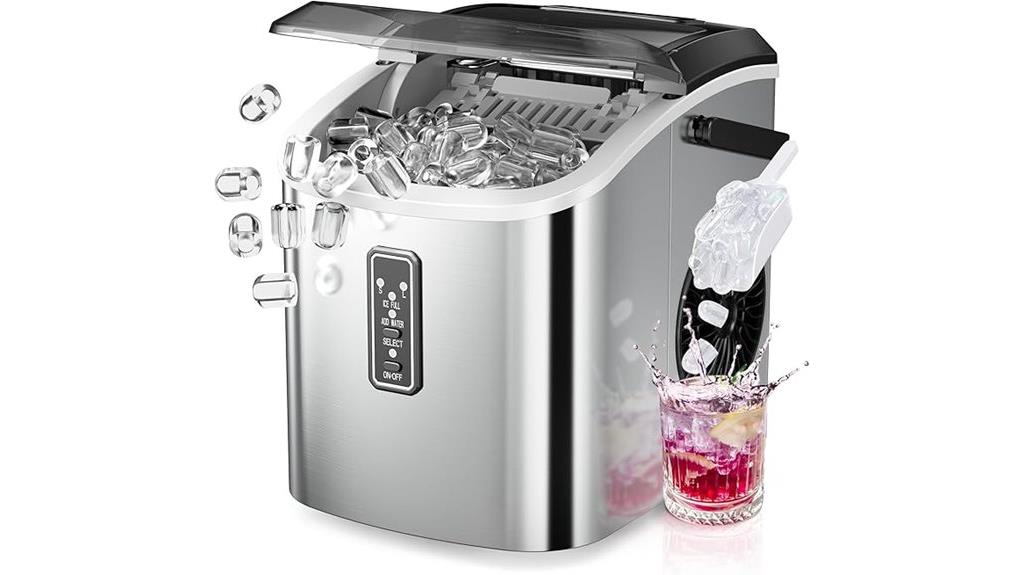 countertop ice maker with self cleaning