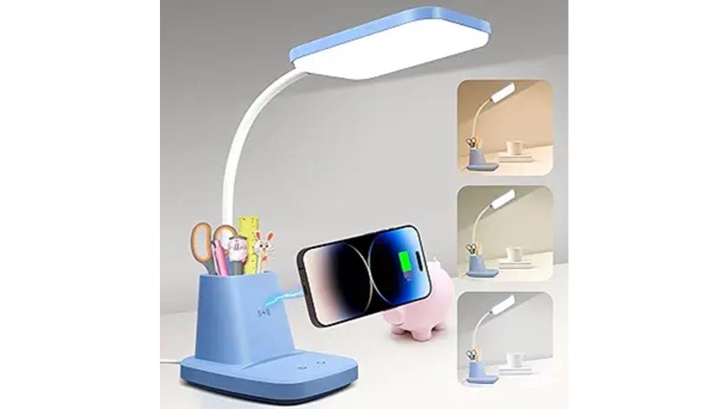 desk lamp with pen holder
